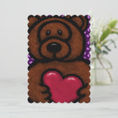 ファジーブラウンベアホールディングハートバレンタイン (スタンド正面)