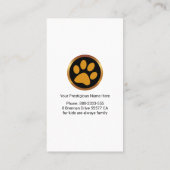 ファジーベアーペット座る 名刺 (裏面)