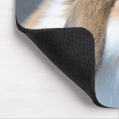 ファジーホランドミニドワーフロップバニーウサギ マウスパッド (コーナー)