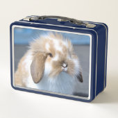 ファジーホランドミニドワーフロップバニーウサギ メタルランチボックス (裏面)