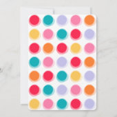 ファジーモダンカラー点2nd誕生日パーティー写真 招待状 (裏面)