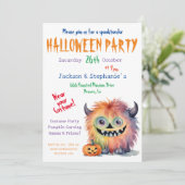 ファジーモンスターハロウィーンの衣装パーティー 招待状 (スタンド正面)