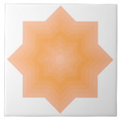 ファジー桃の燃えオレンジの星セラミックタイル タイル (正面)