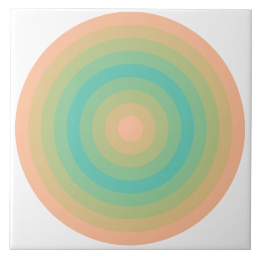 ファジー桃バミューダサークルセラミックタイル タイル (正面)