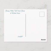 ファジー白い尾の鹿の子鹿/挨拶 ポストカード (裏面)