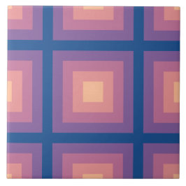 ファジー航海のピーチブルー正方形パターン タイル