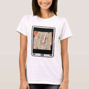 ファジー表現®ライノ自撮り女性Tシャツ Tシャツ