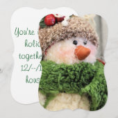 ファジー雪だるま 招待状 (正面/裏面)