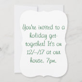 ファジー雪だるま 招待状 (裏面)