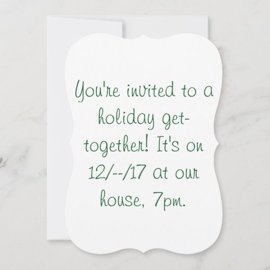 ファジー雪だるま 招待状 (裏面)