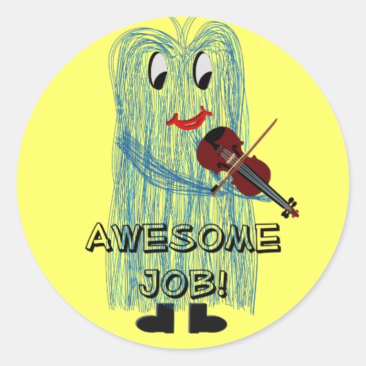 ファジー16インチ、ジ素晴らしョブ！ ラウンドシール (正面)