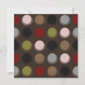 ファジー カラー ディスコ ドット バチェラーパーティー インビテーション (裏面)