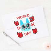 ファジー・キャット・ワールド・ブックデー スクエアシール (封筒)