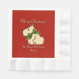 ファジーWuzzy Scotish Guard (パーソナライズされた) 縁ありランチョンナプキン