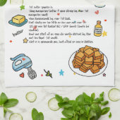 ファジ伝統的ー図解入りの、写真付きのレシピ キッチンタオル (折り畳み)