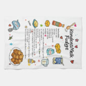 ファジ伝統的ー図解入りの、写真付きのレシピ キッチンタオル (横)