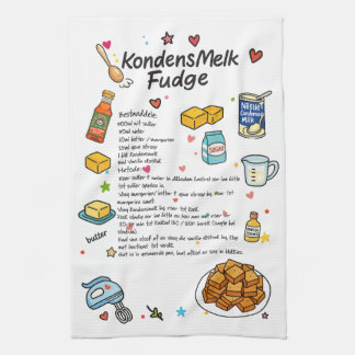 ファジ伝統的ー図解入りの、写真付きのレシピ キッチンタオル