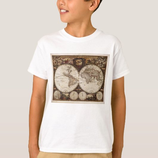 ファジ表現®古い地図#4 Kid Tシャツ (正面)