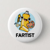 ファストおもしろいアーティスト・プン 缶バッジ (正面)