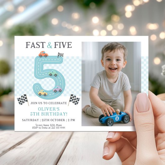 ファストカー5歳の誕生日パーティーテーマ 招待状