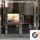 ファストスポーツカー漂流 – 大人&キッズレーシンググラフ ウィンドウサイン (オフィスドア)