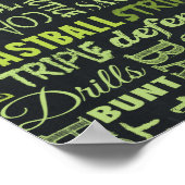 ファストピッチソフトボールのチャックボード用語 ポスター (角)