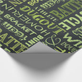 ファストピッチソフトボールのチャックボード用語 ラッピングペーパー (角)