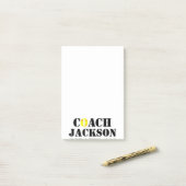 ファストピッチソフトボールカスタムコーチ名スポーツオフィス ポストイット (デスク上)
