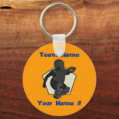 ファストピッチソフトボールキャッチャーのキーチェーン キーホルダー (正面)