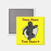 ファストピッチソフトボールキャッチャー磁石 マグネット (正面/裏面)