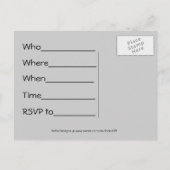 ファストピッチソフトボールパーティの招待状 インビテーションポストカード (裏面)