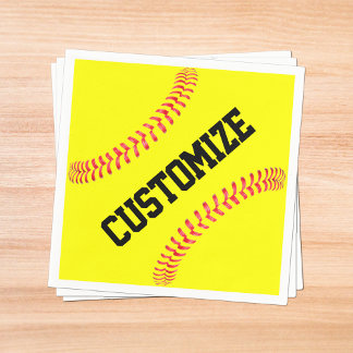 ファストピッチソフトボールパーティー/バンケットカスタムナプキンス スタンダードカクテルナプキン