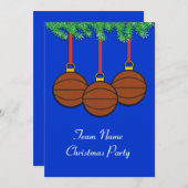 ファストピッチ·ソフト招待状のクリスマス·ボール 招待状 (正面/裏面)