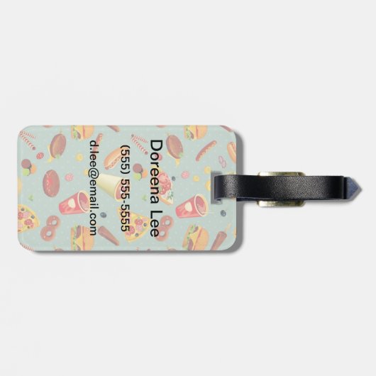 ファストフエレガントードのパターン ラゲッジタグ (裏面横)