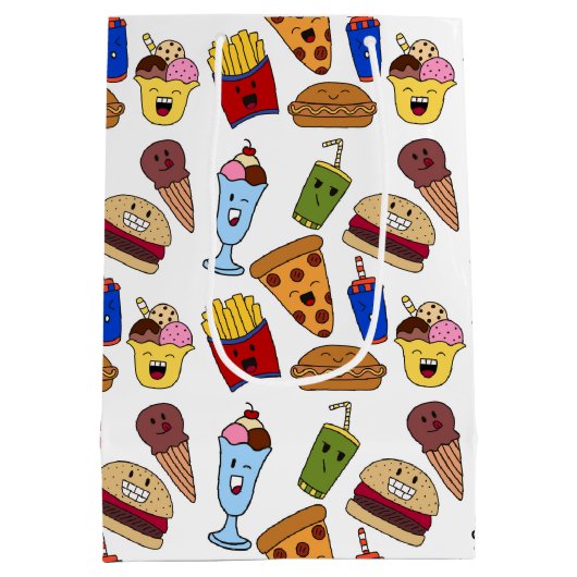 ファストフードおもしろい抱き枕 ミディアムペーパーバッグ (裏面)