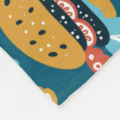 ファストフードのアイコン:ヴィンテージのドードル フリースブランケット (角)