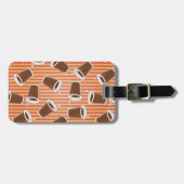 ファストフードのパターン ラゲッジタグ (正面横)