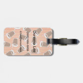 ファストフードのパターン ラゲッジタグ (裏面横)