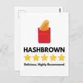 ファストフードのポテトチップスのハッシュブラウン ポストカード (正面/裏面)