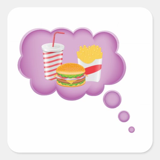 ファストフードの夢を見ること スクエアシール (正面)