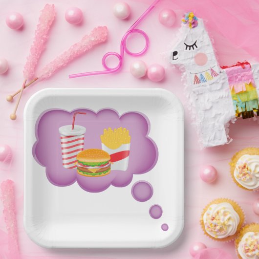 ファストフードの夢を見ること ペーパープレート (パーティー)