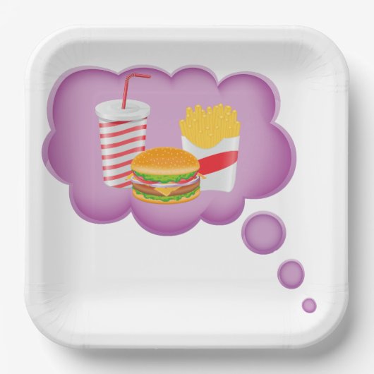 ファストフードの夢を見ること ペーパープレート (正面)