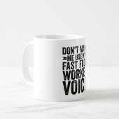 ファストフードの店員の声を使わせない コーヒーマグカップ (正面左)
