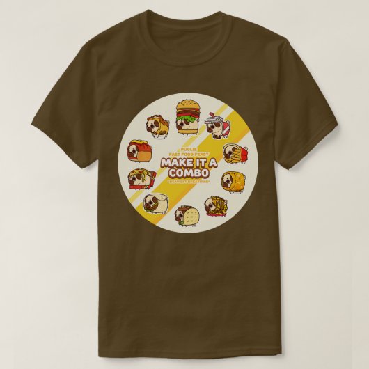 ファストフードの饗宴 Tシャツ (デザイン正面)