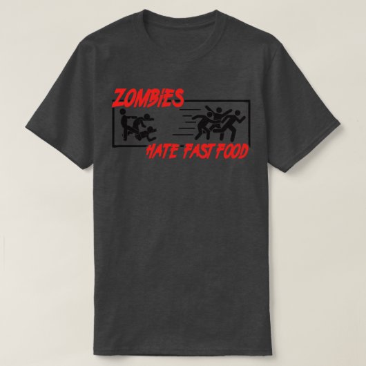 ファストフードを嫌う Tシャツ (デザイン正面)
