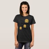 ファストフードシェフ引用文バーガ食べーの Tシャツ (正面フル)