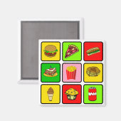 ファストフードジャンキー磁石 マグネット (正面/裏面)