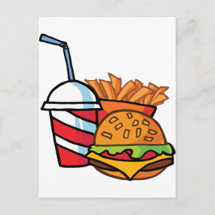 ファストフードチーズバーガー ポストカード