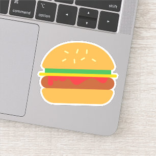 ファストフードハンバーガーダイカットシールデカール シール