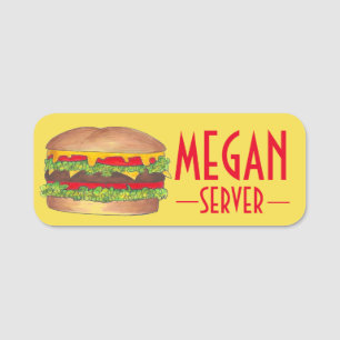 ファストフードハンバーガーチーズバーガー 名札